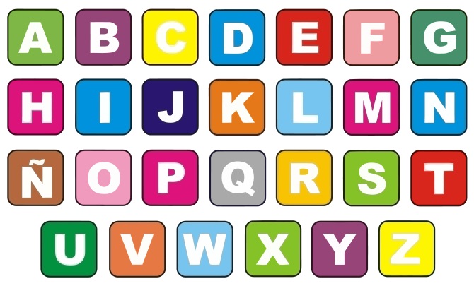 Abecedario de letras mayúsculas